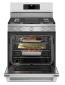 Cafe  30-in 5 Burners 5.6-cu ft Self-Cleaning Air Fry Convection Oven Freestanding Gas Range (Stainless Steel)