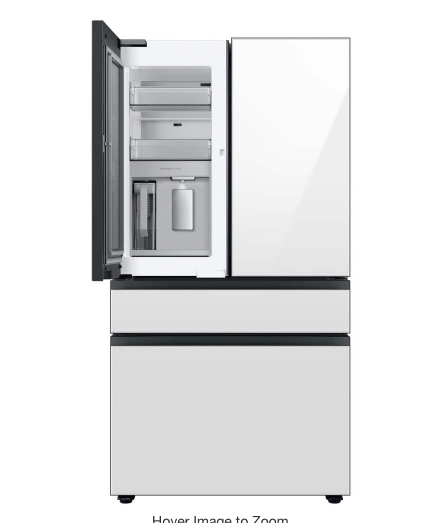 Samsung Bespoke 29 cu. ft. 4-Door French Door Smart Refrigerator with Beverage Center and Customizable Panels, Standard Depth