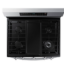 Samsung  30-in 5 Burners 6-cu ft Self-cleaning Air Fry Convection Oven Freestanding Gas Range (Fingerprint Resistant Stainless Steel)