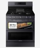 Samsung  30-in 5 Burners 3.4-cu ft / 2.5-cu ft Self-cleaning Air Fry Convection Oven Freestanding Double Oven Gas Range