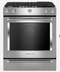 KitchenAid  30-in Deep Recessed 5 Burners Self-Cleaning Convection Oven Slide-In Dual Fuel Range (Stainless Steel)