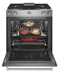 KitchenAid  30-in Deep Recessed 5 Burners Self-Cleaning Convection Oven Slide-In Dual Fuel Range (Stainless Steel)