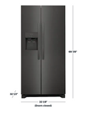 Frigidaire - 22.3 Cu. Ft. Side-by-Side Refrigerator - Black stainless steel