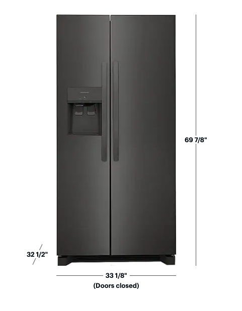 Frigidaire - 22.3 Cu. Ft. Side-by-Side Refrigerator - Black stainless steel