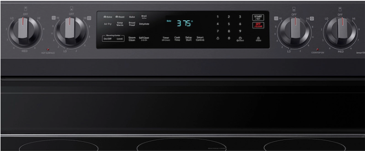 Samsung - 6.3 cu. ft. Freestanding Electric Range with WiFi, No-Preheat Air Fry & Convection - Stainless steel