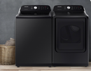 Samsung 5.0 cu. ft. Large Capacity Top Load Washer with Deep Fill with 7.4 cu. ft. Electric Dryer with Sensor Dry in Brushed Black