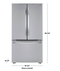 LG  23 cu. ft. French Door Counter-Depth Refrigerator(Stainless Steel) ENERGY STAR