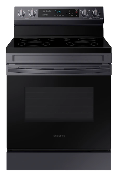 Samsung  30-in Smooth Surface 4 Elements 6.3-cu ft Steam Cleaning Freestanding Electric Range