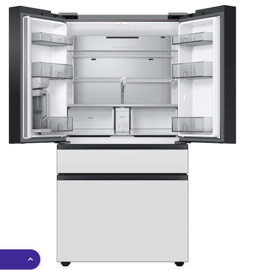 Samsung Bespoke 4-Door French Door Refrigerator (29 cu. ft.) with AutoFill Water Pitcher in White Glass