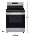 LG - 6.3 Cu. Ft. Smart Freestanding Electric Range with EasyClean and WideView Window - Stainless steel