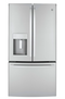GE - 22.1 Cu. Ft. French Door Counter-Depth Refrigerator - Stainless steel