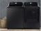 Samsung  4.9 cu. ft. Large Capacity Top Load Washer with ActiveWave™ Agitator and Deep Fill WITH 7.4 cu. ft. Electric Dryer with Sensor Dry in Brushed Black