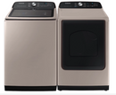 Samsung 5.2 cu  Smart Top Load Super Speed Wash Washer and Smart Steam Sanitize+ 7.4 cu Electric  Dryer package in Champagne