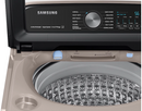 Samsung 5.2 cu  Smart Top Load Super Speed Wash Washer and Smart Steam Sanitize+ 7.4 cu Electric  Dryer package in Champagne