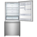 Hisense - 17.1-cu ft Counter-depth Bottom-Freezer Refrigerator - Silver