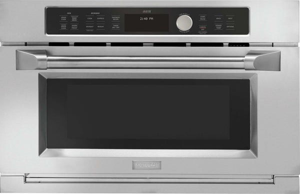 GE - Advantium 30" Stainless Steel Electric Single Wall Oven - Speed Oven - Silver