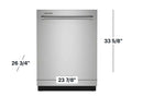 KitchenAid - 43 dBA Dishwasher with Clean Water Wash System - Stainless steel